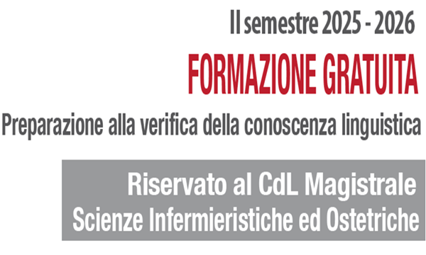 Corso di lingua inglese riservato al CdLM Scienze Infermieristiche e Ostetriche.